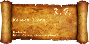 Kepecs Ilona névjegykártya